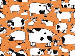 cow clipart - showcasing charming spots. 