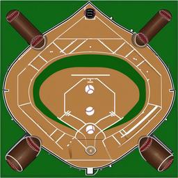 Softball clipart - softball field with bases and diamond  