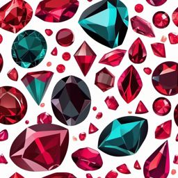 Ruby Gemstone Clipart - A radiant ruby gemstone, a symbol of passion and deep emotion.  color clipart, minimalist, vector art, 