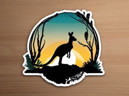 Kangaroo Island sticker- Australian island teeming with wildlife, , sticker vector art, minimalist design