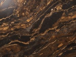 Granite displaying intricate patterns in shades of brown and gold top view, product photoshoot realistic background, hyper detail, high resolution