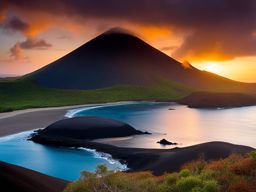 galápagos islands, ecuador - paint a dreamscape of the galápagos islands, where unique wildlife and volcanic landscapes thrive under the stars. 