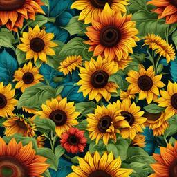 Sunflower Background Wallpaper - colorful sunflower background  