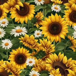 Sunflower Background Wallpaper - sunflower and daisy wallpaper  