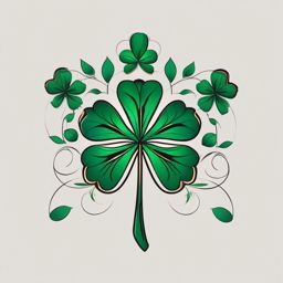 clover  simple color tattoo style