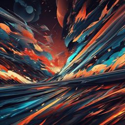 Cool Anime Backgrounds - Intense Anime Battle wallpaper, abstract art style, patterns, intricate