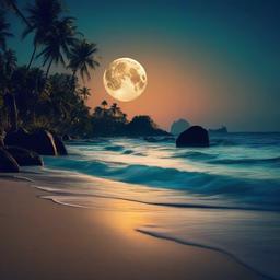 Beach Background Wallpaper - beach moon wallpaper  