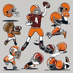 Football clipart - practice session  