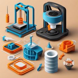 3D Printing Workshop Projects clipart - 3D printing workshop projects, ,vector color clipart,minimal