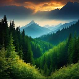 Forest Background Wallpaper - mountain forest wallpaper  