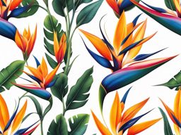 Bird of paradise tattoo, Tattoos featuring the vibrant and exotic bird of paradise flower. ,colorful, tattoo pattern, clean white background