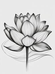 pencil drawing of lotus  minimal rough sketch scribbles,doodles,black and white