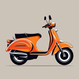 Moped Scooter Commute Clipart - A moped scooter for quick commuting.  color vector clipart, minimal style