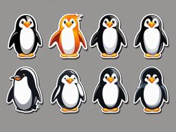 Penguin Waddle Emoji Sticker - Quirky movement, , sticker vector art, minimalist design