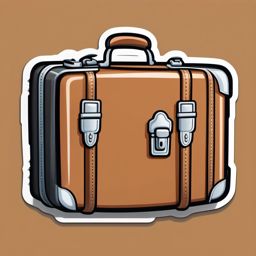 Suitcase Emoji Sticker - Packed and ready for adventure, , sticker vector art, minimalist design