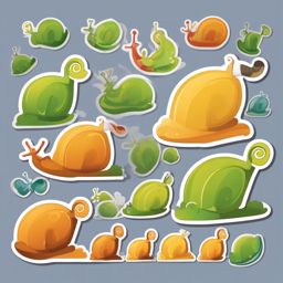 Snarky Snail sticker- Slow and Sassy Slime, , sticker vector art, minimalist design