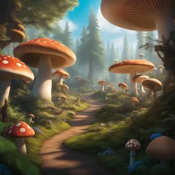 get lost in wonderland forest, a forest filled with oversized mushrooms and talking animals. 