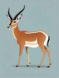 Gazelle clipart - Graceful antelope species found on the savannah, ,vector color clipart,minimal