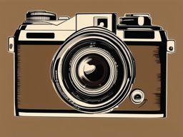 Camera Clipart - Vintage camera capturing memories in sepia tones.  color clipart, minimalist, vector art, 