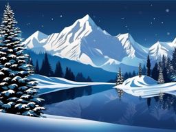 Snowy Mountains Christmas Wallpaper iPhone intricate details, patterns, wallpaper photo