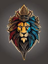 spartan lion tattoo  simple vector color tattoo