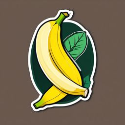 Banana Sticker - Healthy snacking, ,vector color sticker art,minimal