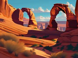 Dual Monitor Background - Embark on an expedition through the vivid canyons and sandstone formations of Arches National Park, stretching across two screens and igniting your sense of adventure.  intricate patterns, splash art, wallpaper art