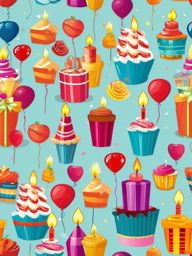 Birthday Clipart, Birthday candles and gifts. 