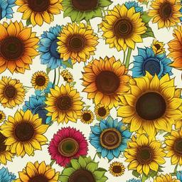 Sunflower Background Wallpaper - sunflower rainbow wallpaper  