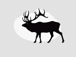 Elk cartoon  minimal, white background