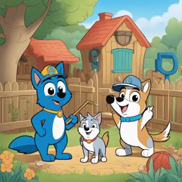 bluey coloring pages - bluey and bingo go on a treasure hunt in their backyard. 