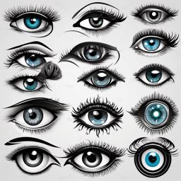 Eyes Clipart, Expressive and mysterious eye illustrations. 