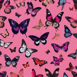 Butterfly Background Wallpaper - butterflies with pink background  