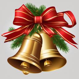 Christmas Pictures clipart - Christmas bell with ribbons  vector clipart