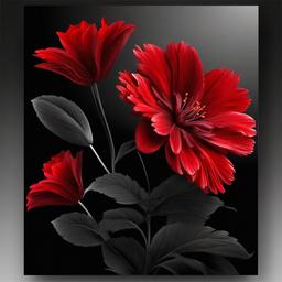 Red Background Wallpaper - red flower on black background  