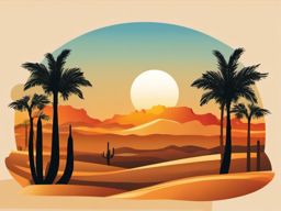 The Sahara Desert clipart - Largest hot desert in the world, ,color clipart vector style