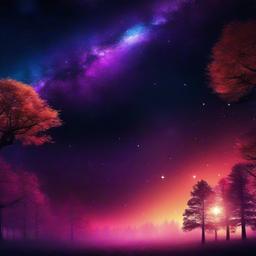 Galaxy Background Wallpaper - galaxy forest background  