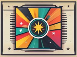 Clipart of a Starburst - Starburst icon for attention and highlights,  color vector clipart, minimal style