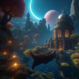 Flumph Floating with a Celestial Cleric detailed matte painting, deep color, fantastical, intricate detail, splash screen, complementary colors, fantasy concept art, 8k resolution trending on artstation unreal engine 5
