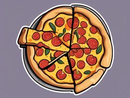 Pizza Lover sticker- Cheesy Pizza Humor, , sticker vector art, minimalist design