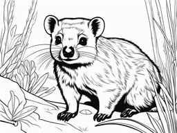 hyrax cute animals coloring page 