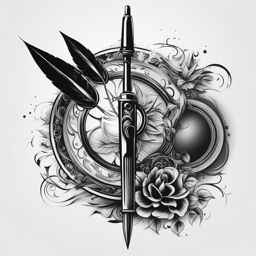 tattoo needle black and white design 