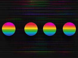 Black And Rainbow Background  