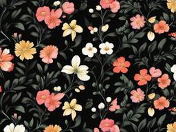 Wallpaper Black With Flowers  ,desktop background wallpaper