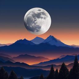 Mountain Background Wallpaper - moon and mountain wallpaper  