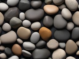 Rocks resembling river pebbles with a natural, matte finish top view, product photoshoot realistic background, hyper detail, high resolution