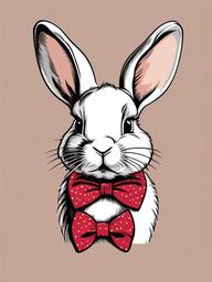 Bunny clipart - bunny wearing a bowtie  