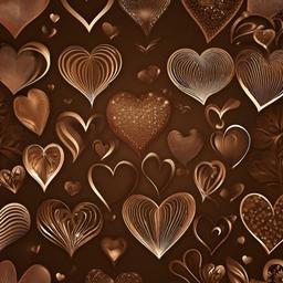 Brown Background Wallpaper - heart brown background  