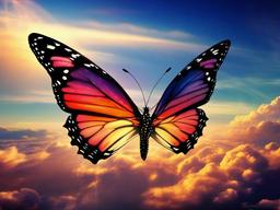 Sky Butterfly Wallpaper  ,desktop background wallpaper