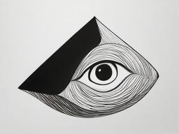 drawing of a whale eye  minimal rough sketch scribbles,doodles,black and white